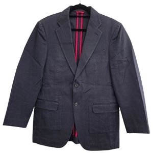 Carolina Herrera Navy Sport Coat with Notched Lapels